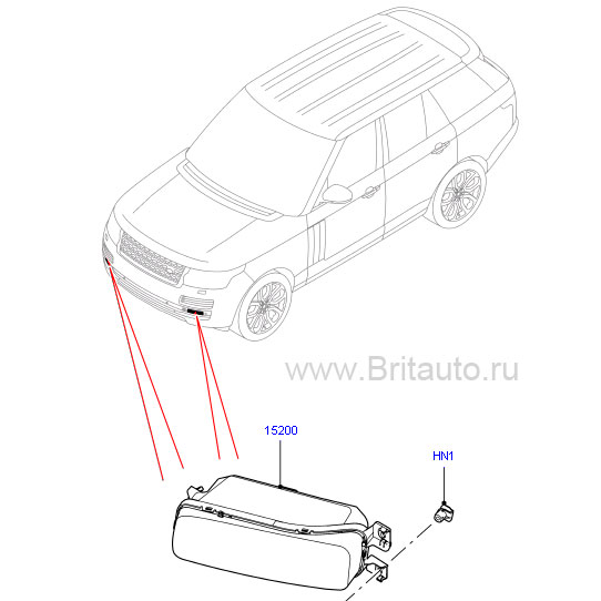 Птф противотуманная фара левая range rover 2013 all-new