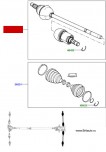 Задний привод - ШРУС в сборе, одинаковый право-лево, Range Rover Evoque