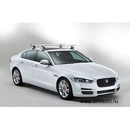 Поперечные дуги багажника на крышу Jaguar XE. Дуги с логотипом Jaguar