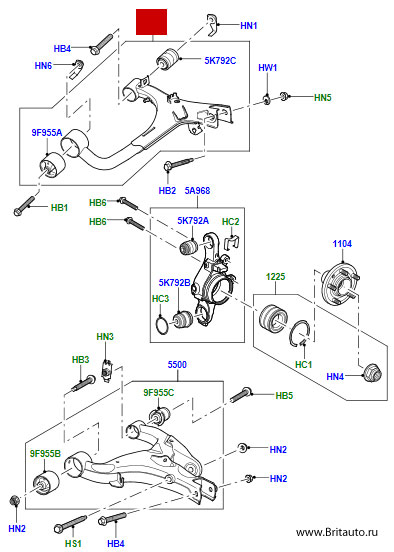 Рычаг задней подвески верхний правый Range Rover Sport 2005 - 2013. Оригинал Land Rover.