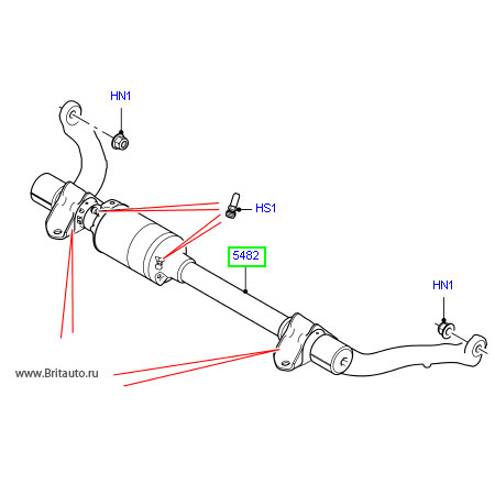 Стабилизатор передний поперечной устойчивости активный Range Rover 2013 - 2017, на 5,0Л Бензин и 4,4Л Дизель, включает изоляторы и зажимы.