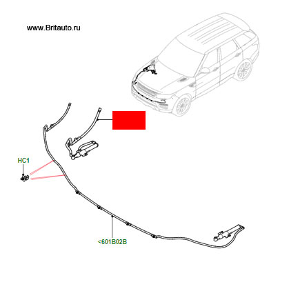 Форсунка омывателя фар правая range rover sport 2014