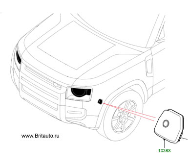 Боковой повторитель поворота передний new land rover defender 90 и 110.  