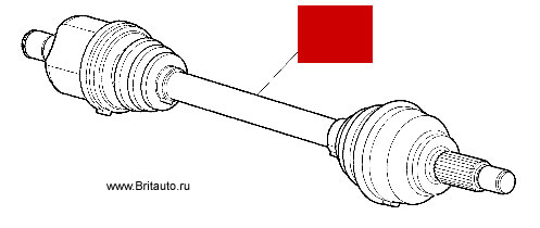 Вал приводной левый передний Jaguar F-Type 2,2Л турбодизель