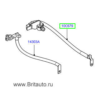 Провод массы аккумулятора range rover sport 2010 - 2012 и lr discovery iv, 3,0 дизель и 5,0 бензин