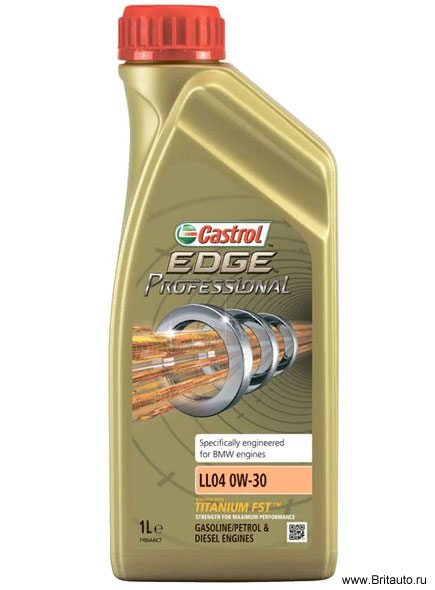 Масло моторное Castrol EDGE Professional Titanium FST LL04 0W-30,  синтетическое, в расфасовке 1Л