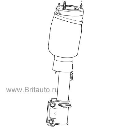 Передний амортизатор Range Rover 2002 - 2009, левый, бензин 4,2Л и 4,4Л, Дизель 3,0Л и 3,6Л, и на Range Rover 2010 - 2012 на 5,0Л Бензин