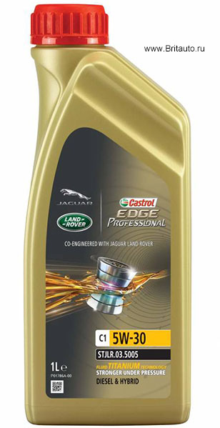 Моторное масло Castrol EDGE Professional C1 5W-30 Titanium FST Land Rover, синтетическое, в расфасовке 1Л, для дизельных двигателей с сажевым фильтром DPF.