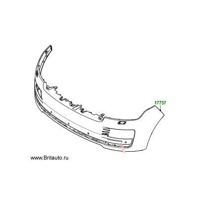 Передний бампер Range Rover 2018 - 2019, без боковых парктроников, без камеры заднего вида