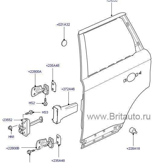 Дверь задняя правая range rover sport 2005 - 2013