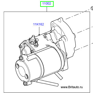 Стартер Range Rover Evoque и Land Rover Freelander, на 2,2Л Дизель