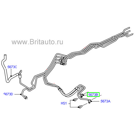 Трубопровод на range rover sport 2005 - 2012