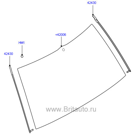 Стекло задней (багажной) двери range rover 2010 - 2012