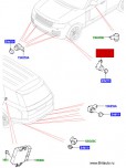 Парктроник передний и задний боковой, черный неокрашенный, Range Rover 2018 - 2019, без кольца.