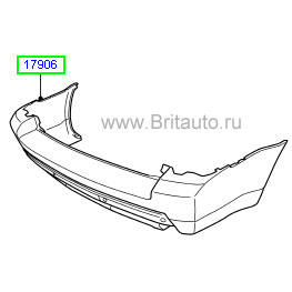 Бампер задний stormer, на range rover sport 2005 - 2009, загрунтованый, с опорными кронштейнами нижней секции бампера