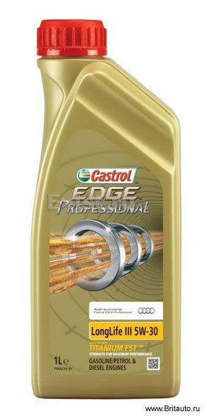 Моторное масло AUDI Castrol EDGE Professional LongLife III 5W-30 Titanium FST, синтетическое, в расфасовке 1Л.